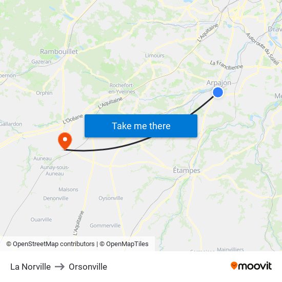 La Norville to La Norville map