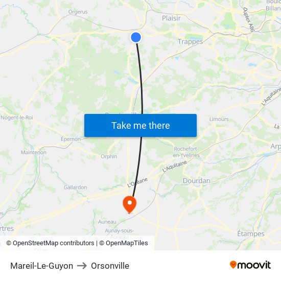 Mareil-Le-Guyon to Orsonville map