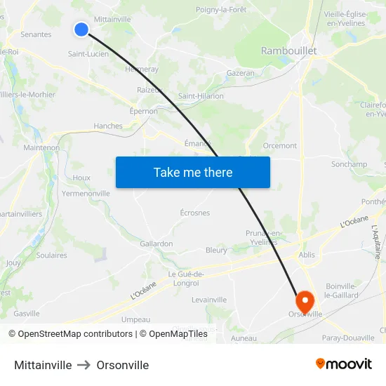 Mittainville to Orsonville map