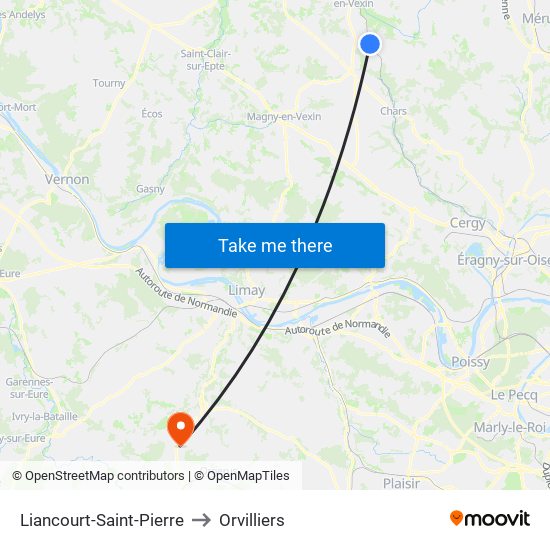 Liancourt-Saint-Pierre to Orvilliers map