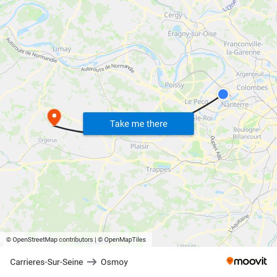 Carrieres-Sur-Seine to Osmoy map