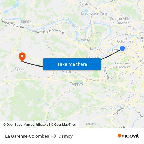 La Garenne-Colombes to Osmoy map