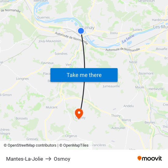 Mantes-La-Jolie to Osmoy map