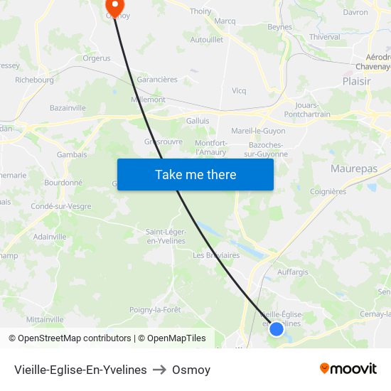 Vieille-Eglise-En-Yvelines to Osmoy map