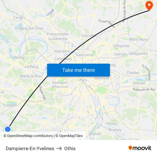 Dampierre-En-Yvelines to Dampierre-En-Yvelines map