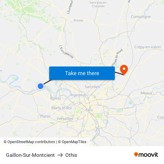 Gaillon-Sur-Montcient to Othis map