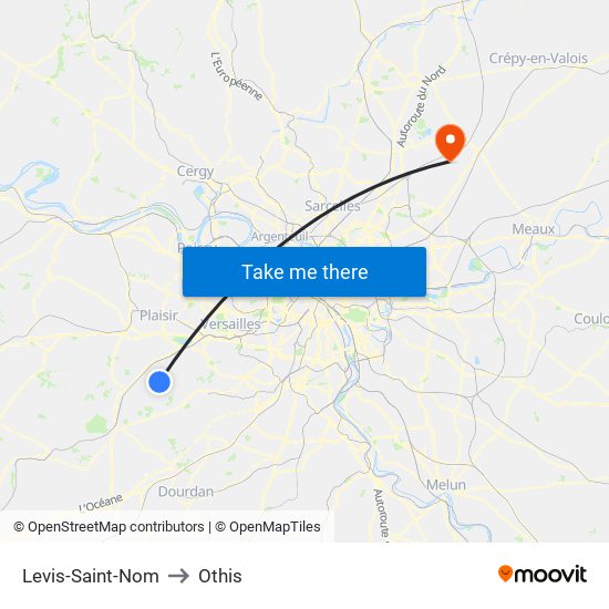Levis-Saint-Nom to Othis map