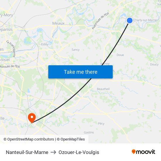 Nanteuil-Sur-Marne to Ozouer-Le-Voulgis map