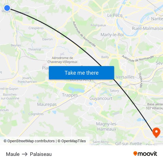 Maule to Palaiseau map