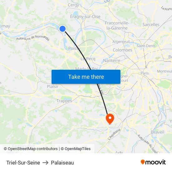 Triel-Sur-Seine to Palaiseau map