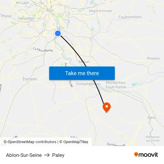 Ablon-Sur-Seine to Paley map