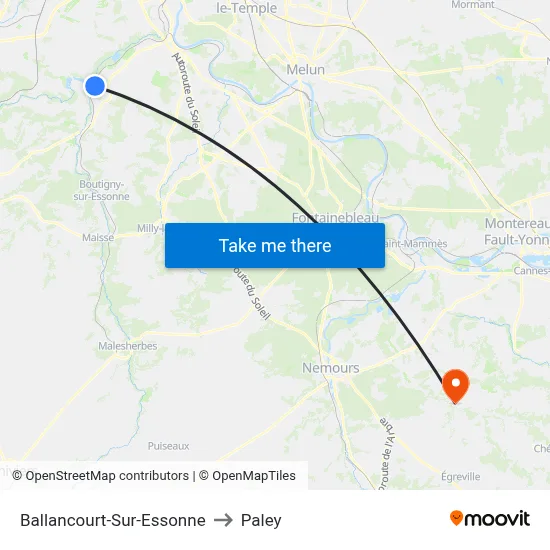 Ballancourt-Sur-Essonne to Paley map