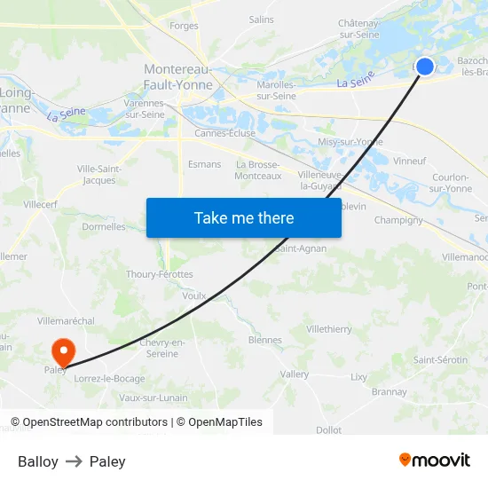 Balloy to Paley map