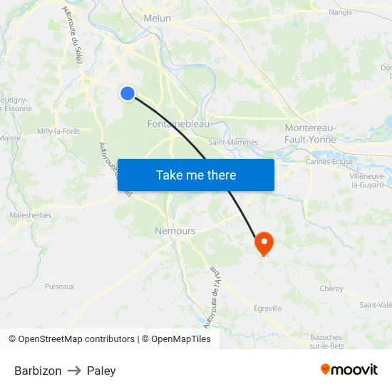 Barbizon to Paley map