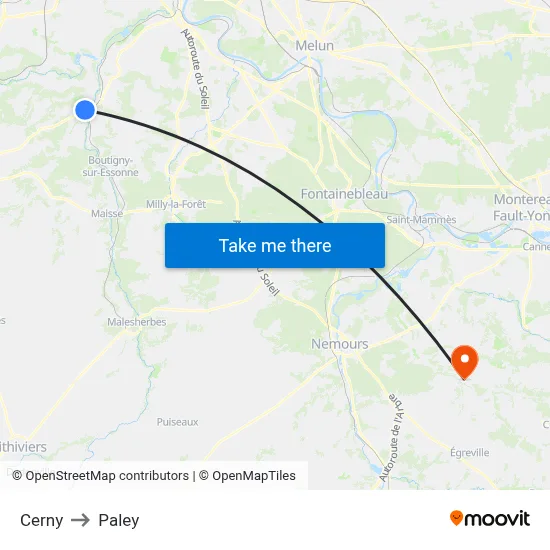 Cerny to Paley map