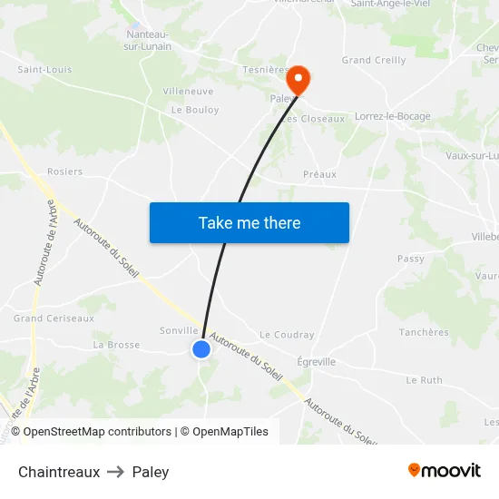 Chaintreaux to Paley map