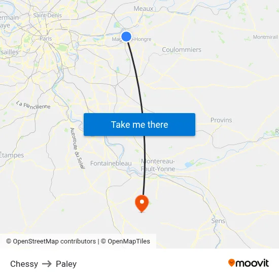 Chessy to Paley map