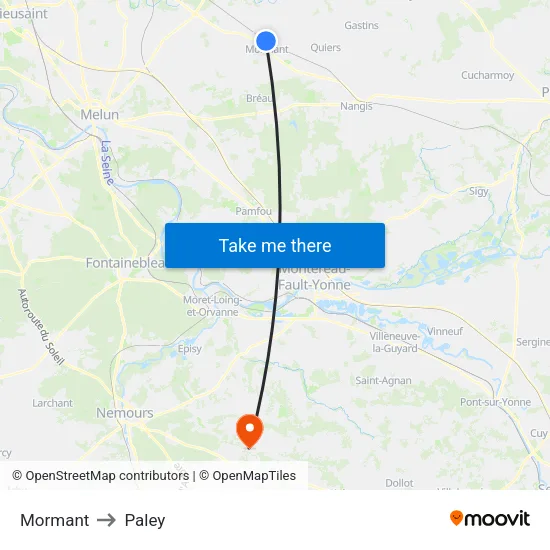 Mormant to Paley map