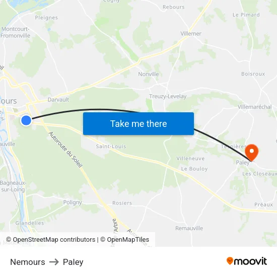 Nemours to Paley map