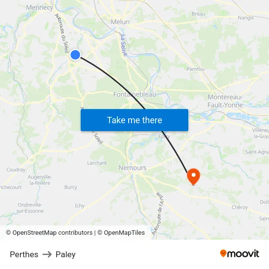 Perthes to Paley map