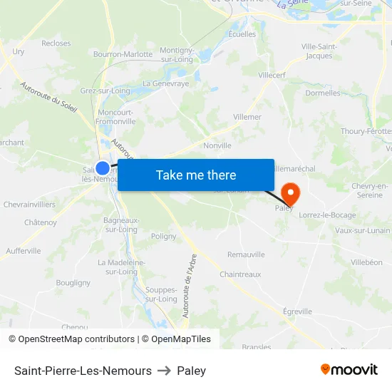 Saint-Pierre-Les-Nemours to Paley map