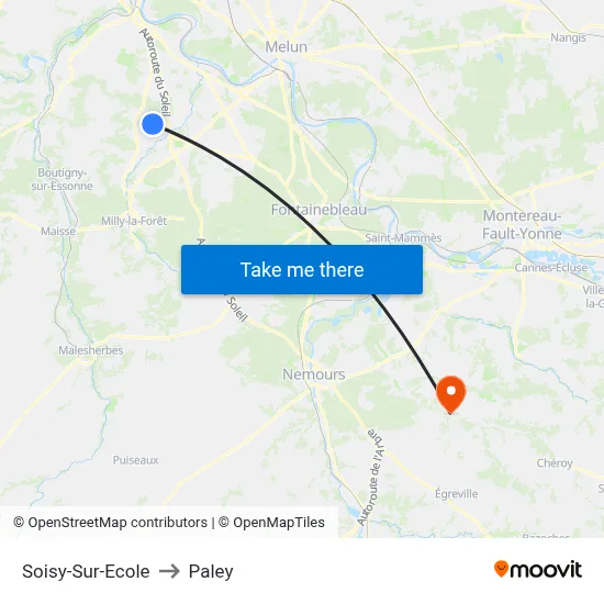 Soisy-Sur-Ecole to Paley map