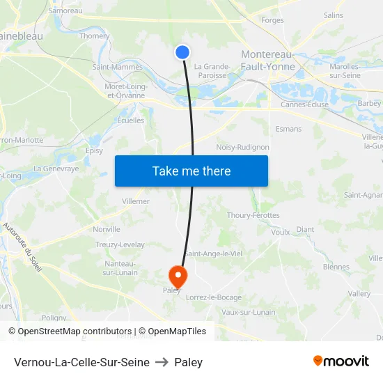 Vernou-La-Celle-Sur-Seine to Paley map