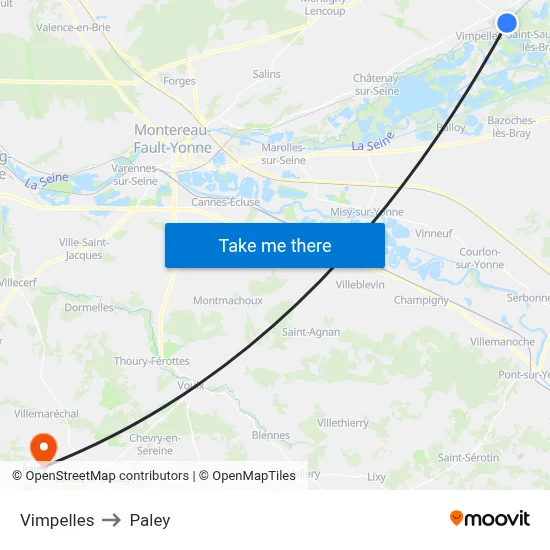 Vimpelles to Paley map