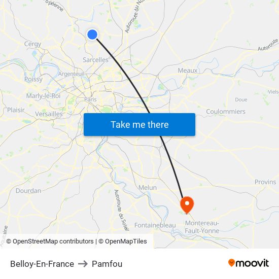 Belloy-En-France to Pamfou map