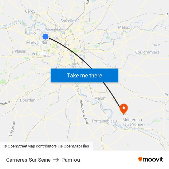 Carrieres-Sur-Seine to Pamfou map