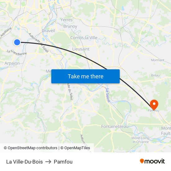 La Ville-Du-Bois to Pamfou map