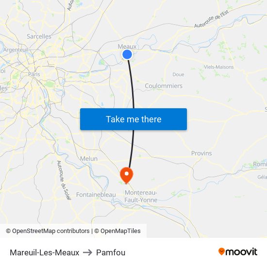 Mareuil-Les-Meaux to Pamfou map