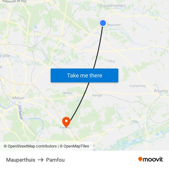Mauperthuis to Pamfou map
