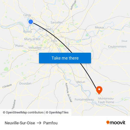 Neuville-Sur-Oise to Pamfou map