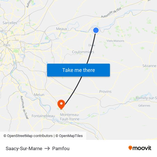 Saacy-Sur-Marne to Pamfou map