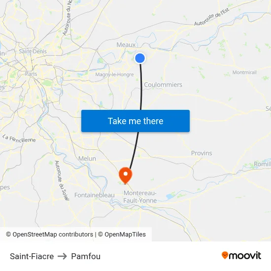 Saint-Fiacre to Pamfou map