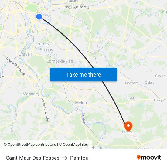 Saint-Maur-Des-Fosses to Pamfou map