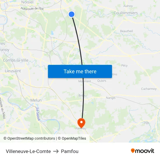 Villeneuve-Le-Comte to Pamfou map