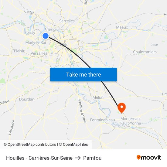 Houilles - Carrières-Sur-Seine to Pamfou map