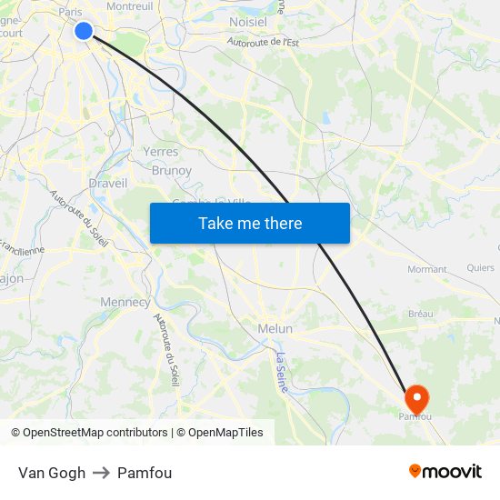 Van Gogh to Pamfou map