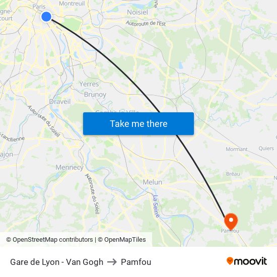Gare de Lyon - Van Gogh to Pamfou map