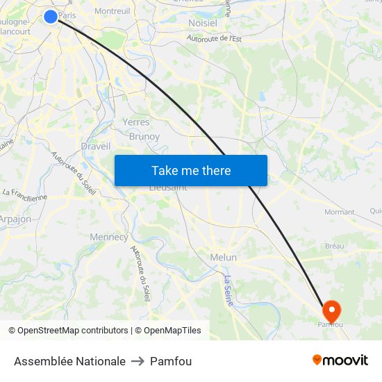 Assemblée Nationale to Pamfou map