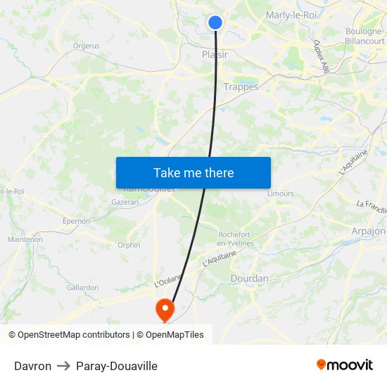 Davron to Paray-Douaville map