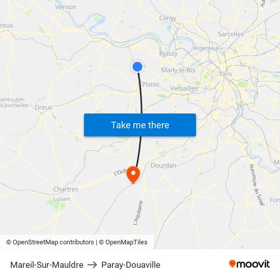 Mareil-Sur-Mauldre to Paray-Douaville map