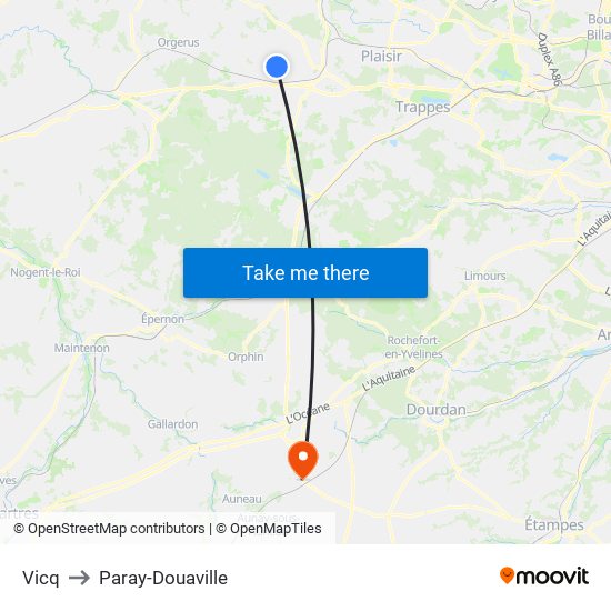 Vicq to Paray-Douaville map