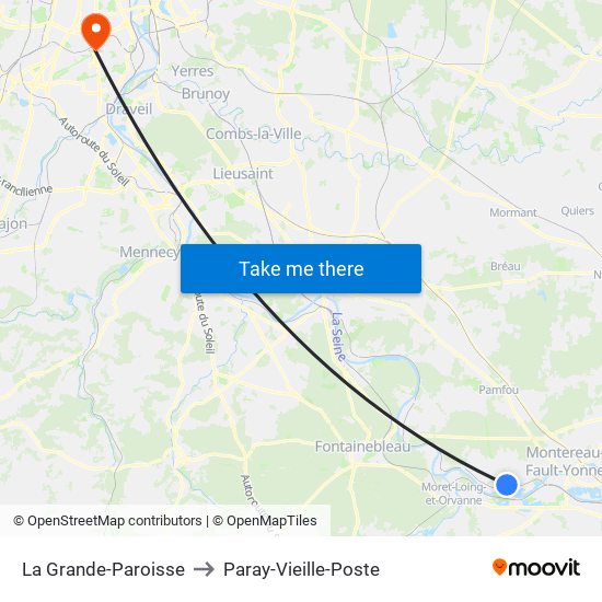 La Grande-Paroisse to Paray-Vieille-Poste map