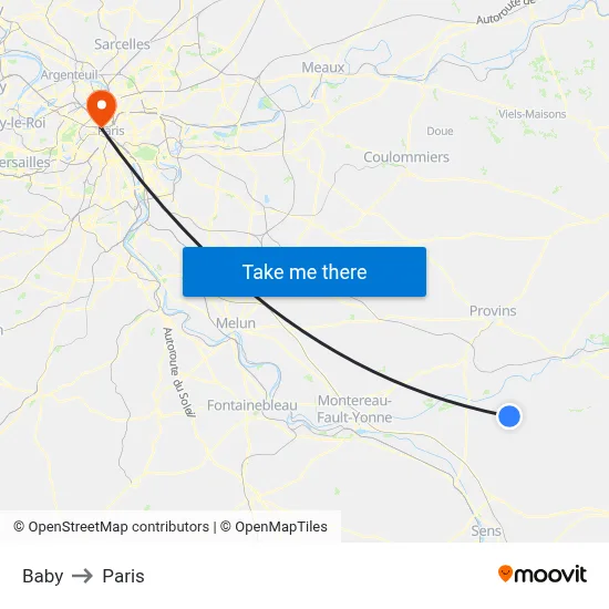 Baby to Paris map