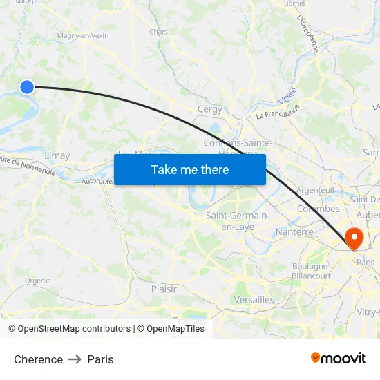 Cherence to Paris map