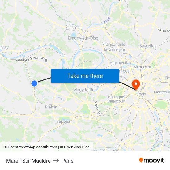 Mareil-Sur-Mauldre to Paris map
