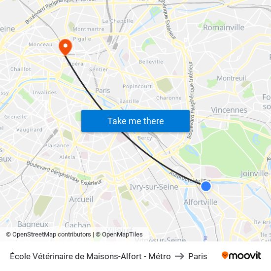 École Vétérinaire de Maisons-Alfort - Métro to Paris map